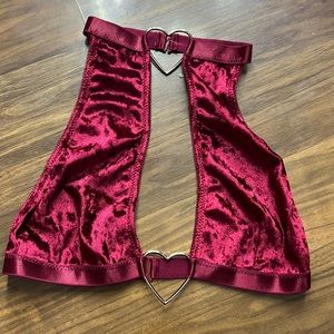 velvet heart crop top